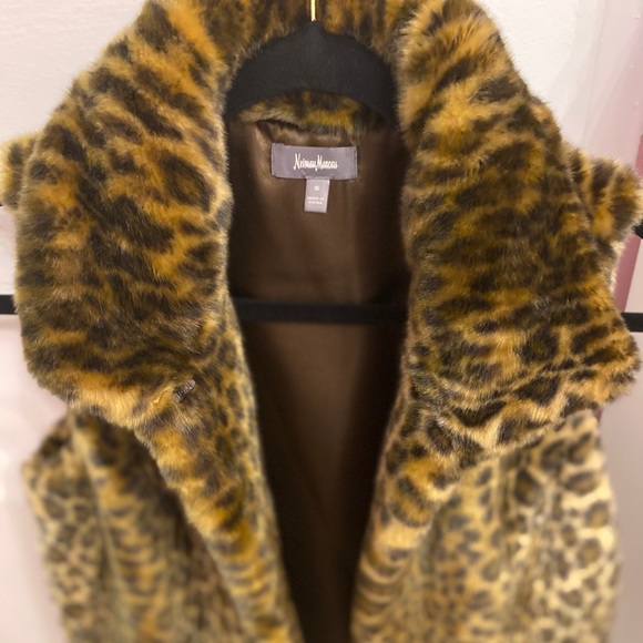 Neiman Marcus Jackets & Blazers - Neiman Marcus Leopard Faux Fur Vest Mob Wife Rich Auntie Aesthetic